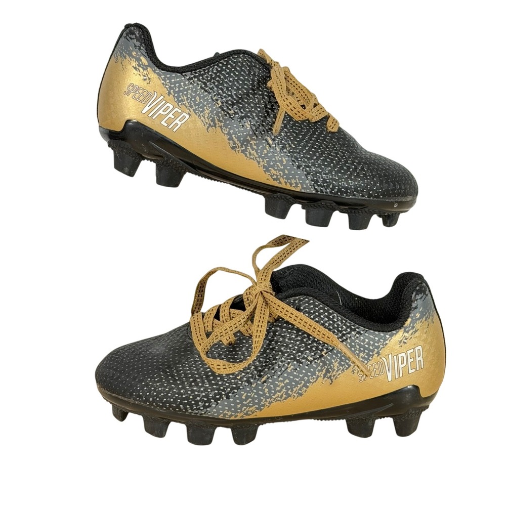 DSG Speed‎ Viper Cleats Kids Size 8K Black Gold Package Cleat Football